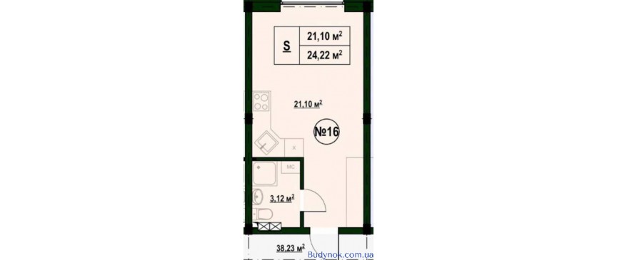 продаж 1-к квартира Київ, Дарницький, 17000 $