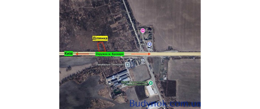 Продаж фасадної ділянки 1,115Га на Окружній міста Бровари