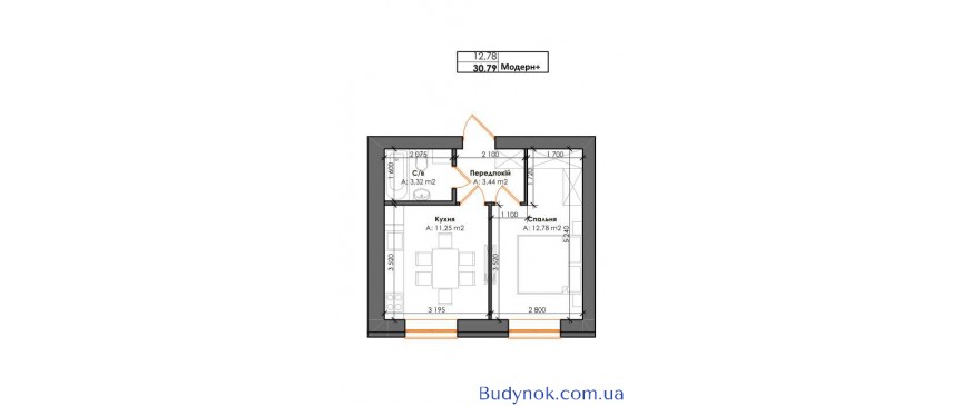 продаж 1-к квартира Києво-Святошинський, Гатне, 32550 $