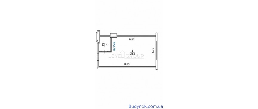продаж 1-к квартира Київ, Дарницький, 37500 $