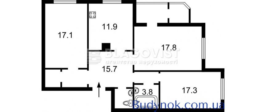 продаж 3-к квартира Київ, Дарницький, 142000 $