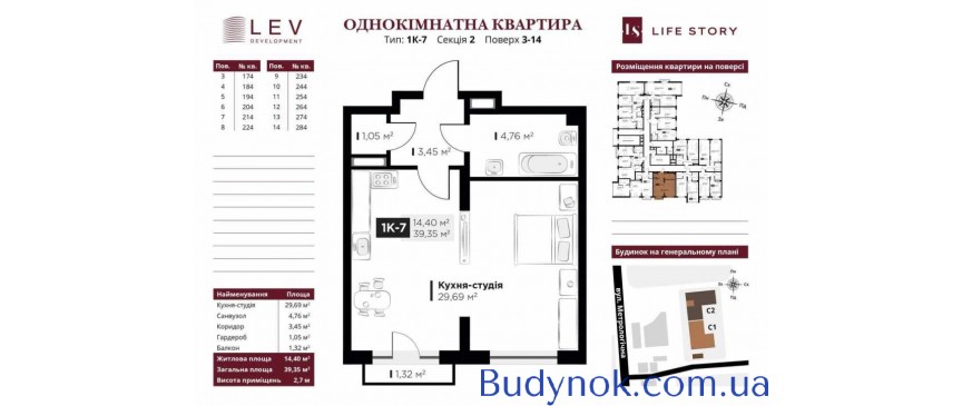продаж 1-к квартира Київ, Голосіївський, 43285 $