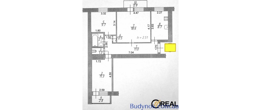 продаж 3-к квартира Луцьк, 44900 $
