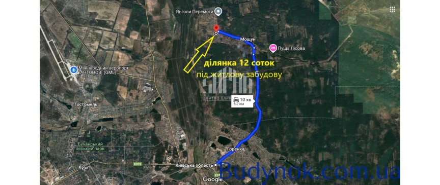 продаж ділянка під житлову забудову Києво-Святошинський, Мощун, 22900 $