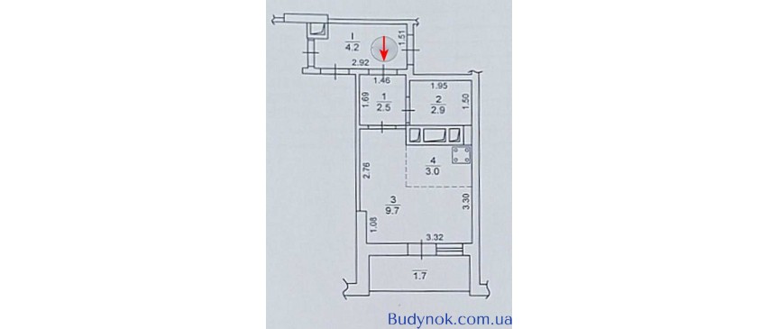 продаж 1-к квартира Київ, Дніпровський, 39000 $