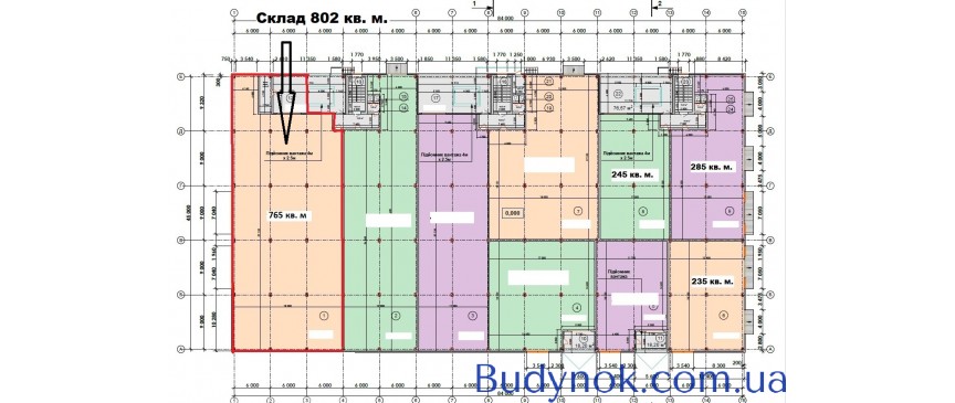 О Р Е Н Д А : Склад  з рампою 802 кв. м. Індустріальний парк КИТ