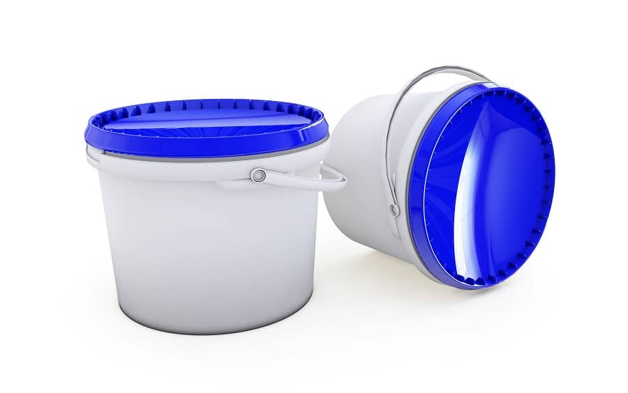 Plastic buckets from the manufacturer of goods for the food industry